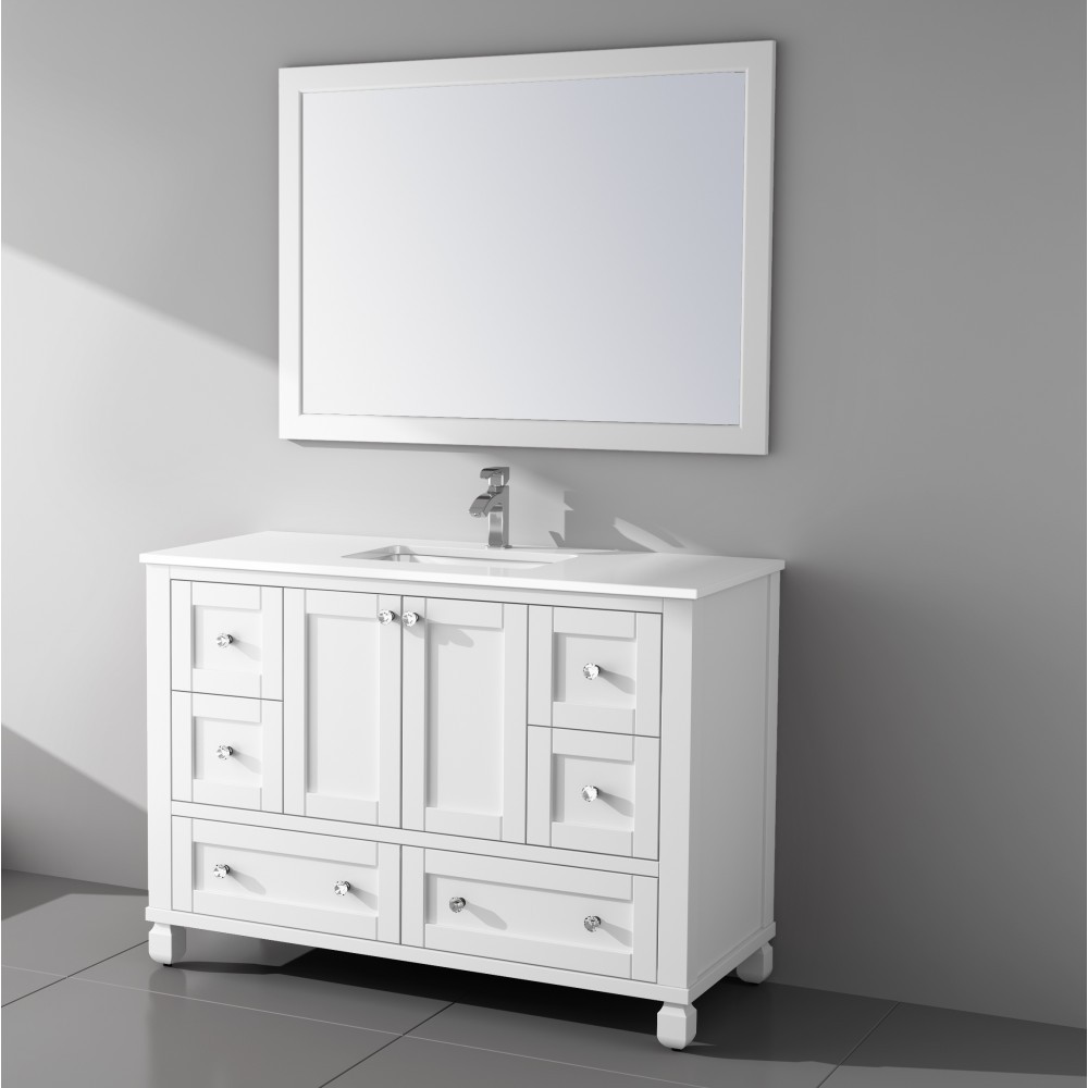 Hampton Floor Mount 60” Single Sink Vanity – Freestanding Bathroom 