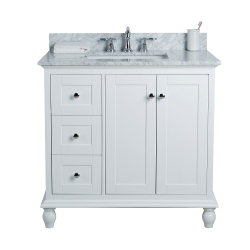 Yasmine Floor Mount 36” Single Sink Vanity – Freestanding Bathroom ...