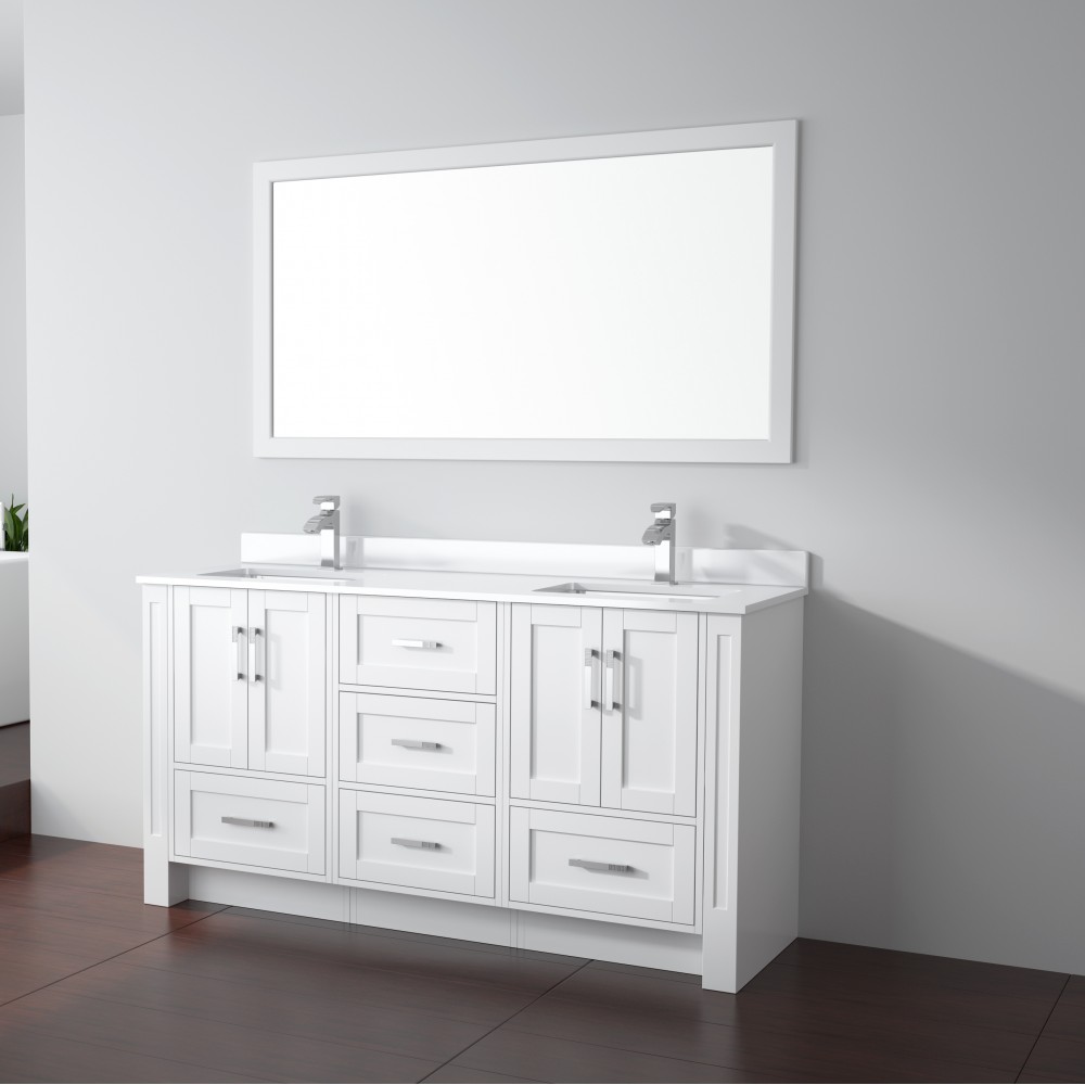Flow Floor Mount 64 Double Sink Vanity Freestanding Bathroom Vanities Toronto