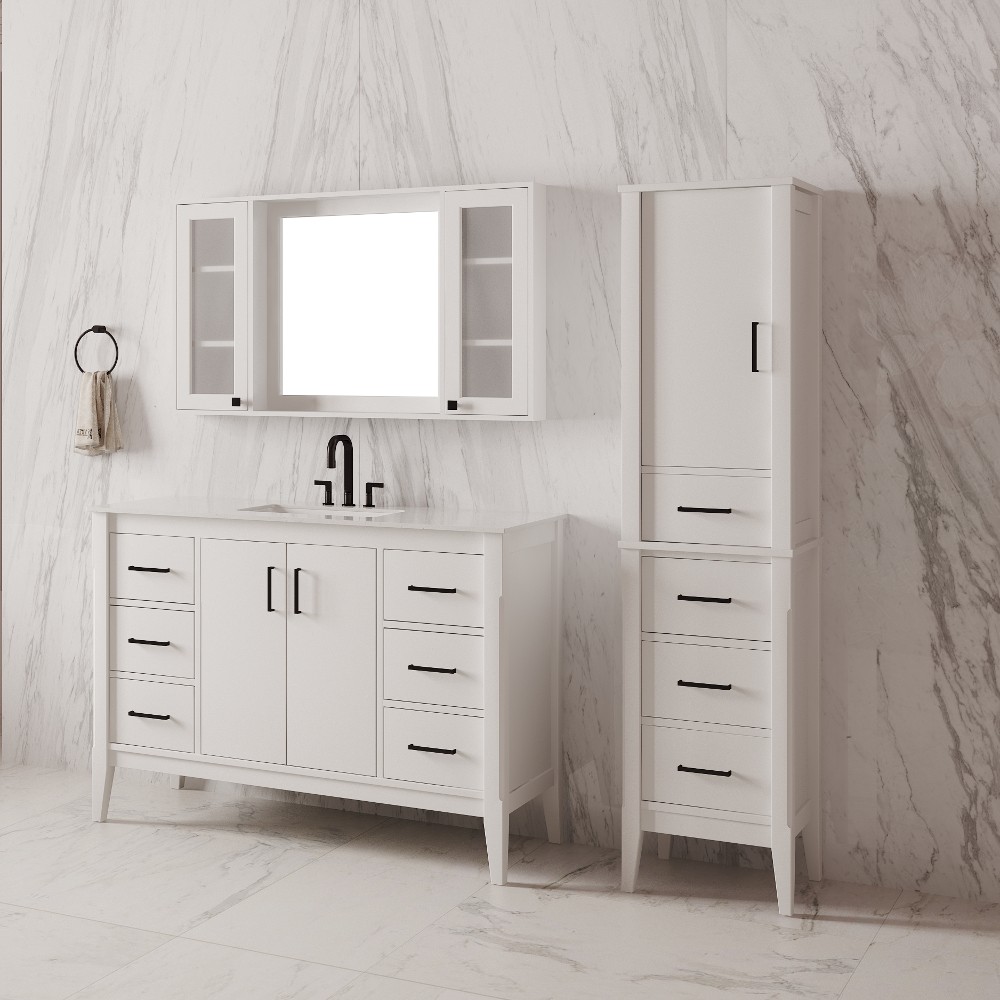 Essence Floor Mount 48 Single Sink Vanity Freestanding Bathroom Vanities Toronto Canada Virta Luxury Bathroom Furniture