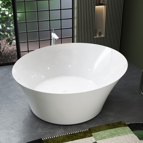 Pearls Isabella 63" Freestanding Acrylic Airjet Bathtub