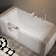 Pacifica 60&quot; Walk-in Corner Acrylic Tub