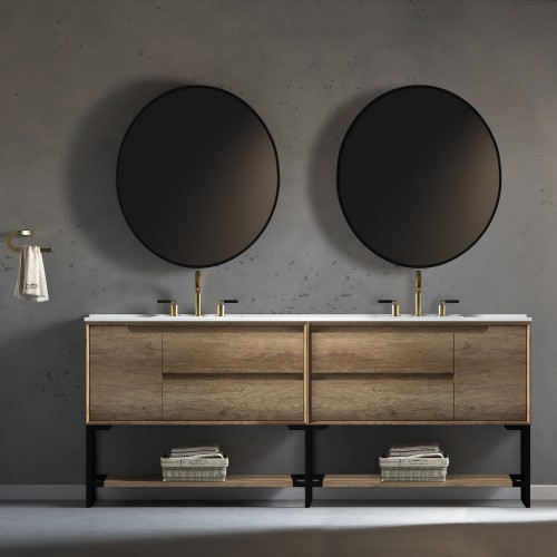 Ashley Floor Mount 81" Double Sink Vanity